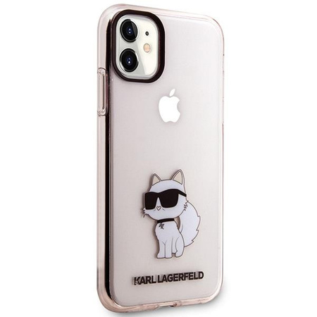 Etui Karl Lagerfeld KLHCN61HNCHTCP na iPhone 11 / Xr - różowe Ikonik Choupette