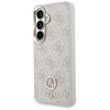 Guess nakładka 4G Big Rhinestone Triangle Strap MagSafe do Samsung Galaxy S26 różowa