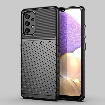 Thunder Case elastyczne pancerne etui pokrowiec Samsung Galaxy A32 5G czarny