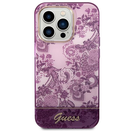 Guess GUHCP14XHGPLHF iPhone 14 Pro Max 6,7" fuksja/fuschia hardcase Porcelain Collection