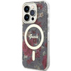 Etui Guess GUHMP14LHCFWSA na iPhone 14 Pro zielony/khaki hardcase Flower MagSafe