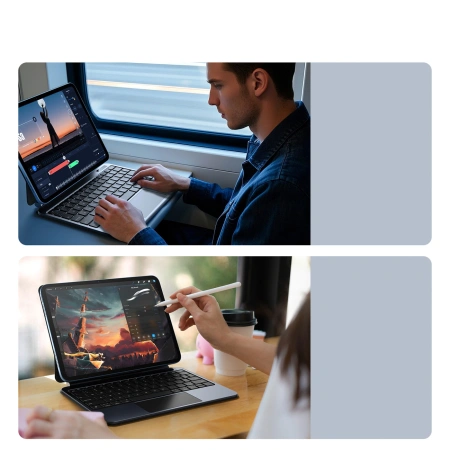 Etui z klawiaturą Dux Ducis (MK series) na iPad 10" (2022) iPad 11" (2025) - czarne