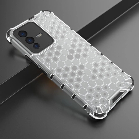 HURTEL ETUI HONEYCOMB DO VIVO V23 5G POKROWIEC Z ŻELOWĄ RAMKĄ PRZEZROCZYSTY