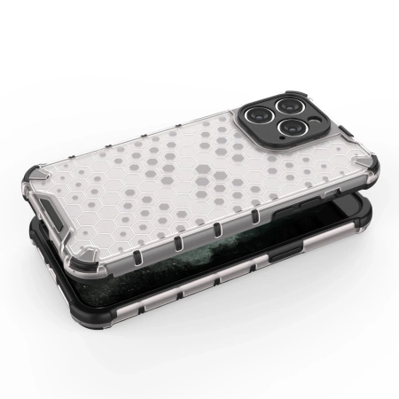 Honeycomb etui iPhone 14 Pro pancerny hybrydowy pokrowiec niebieskie