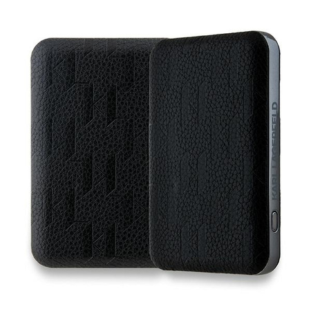 Karl Lagerfeld Powerbank indukcyjnyKLPB5FPGKSKIHK 15W 5000mAh czarny/black Karl Head Pin MagSafe