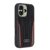 Audi Genuine Leather MagSafe iPhone 166.1 czarno-czerwony/black-red hardcase AU-TPUPCMIP16-R8/D3-RD