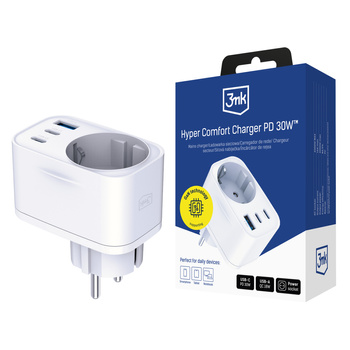 3MK COMFORT CHARGER GAN 30W QC PD PPS 2C1A1S DO SMARTFONÓW I GADŻETÓW USB-C