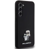 Etui Karl Lagerfeld Silicone Karl&Choupette Metal Pin na Samsung Galaxy S23+ - czarne