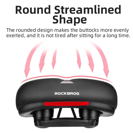 Siodełko rowerowe Rockbros AQ-6090R - czarno-czerwone