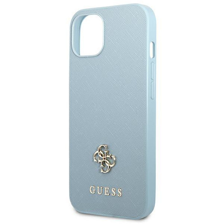 Guess GUHCP13SPS4MB iPhone 13 mini 5,4" niebieski/blue hardcase Saffiano 4G Small Metal Logo