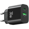 USAMS ŁADOWARKA SIECIOWA CC316 T65 30W DO TELEFONÓW USB-C USB-A FAST