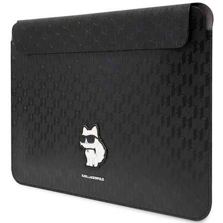 Etui Karl Lagerfeld Sleeve KLCS16SAKHPCK 16" - czarne Saffiano Monogram Choupette