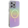 Etui Guess IML Iridescent MagSafe na iPhone 15 Pro - różowe