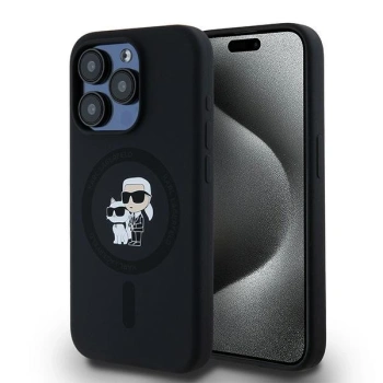 KARL LAGERFELD POKROWIEC HARDCASE SILIKONOWY DO IPHONE 15 PRO Z DO MAGSAFE