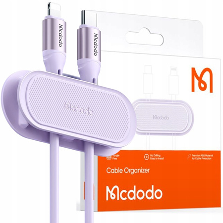 Organiser for cables, wires, for desk, holder, for glue, pink, McDodo