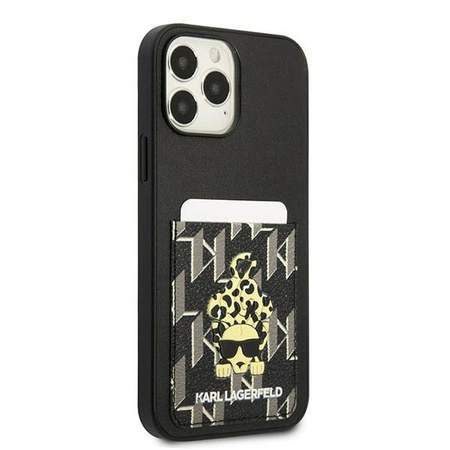 Karl Lagerfeld KLHCP13XCANCNK iPhone 13 Pro Max 6,7" hardcase czarny/black Karlimals Cardslot