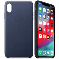 ECO Leather skórzane etui pokrowiec ze skóry ekologicznej iPhone 12 Pro Max granatowy