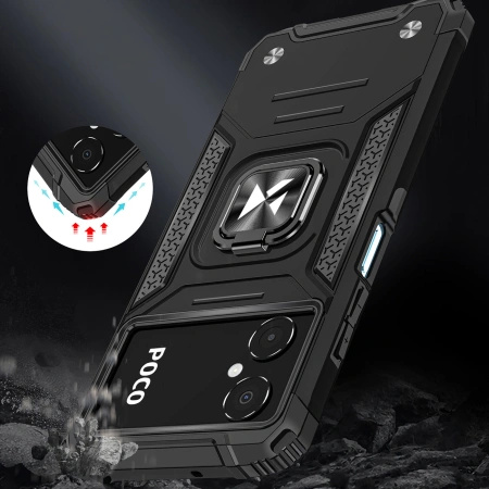 WOZINSKY ETUI RING ARMOR POKROWIEC DO SAMSUNG GALAXY A03 MAGNETYCZNY UCHWYT