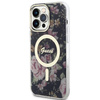Etui Guess GUHMP14XHCFWSK na iPhone 14 Pro Max 6.7" - czarne Flower MagSafe