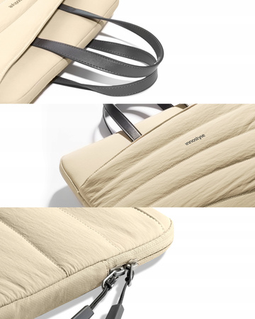 INNOSTYLE WODOODPORNA TORBA NA LAPTOPA 14 CALI CARRYLITE SLIM BEŻOWA DAMSKA