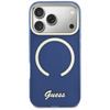 Etui Guess IML Script Metal MagSafe do   iPhone 17 Pro niebieski