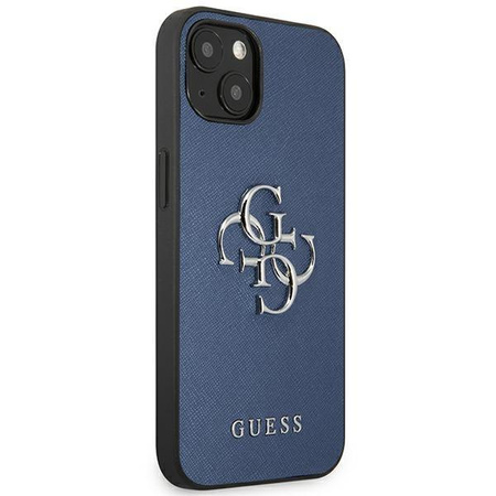 Guess GUHCP13SSA4GSBL iPhone 13 mini 5,4" niebieski/blue hardcase Saffiano 4G Metal Logo