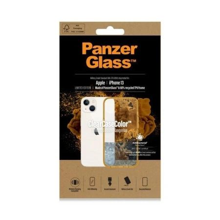 PANZERGLASS ETUI CLEARCASE ANTYBAKTERYJNE DO IPHONE 13 14 15 MILITARY GRADE