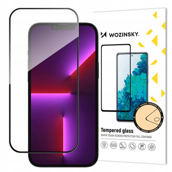 WOZINSKY SZKŁO HARTOWANE FULL GLUE DO IPHONE 15 Z RAMKĄ WYTRZYMAŁE OCHRONNE