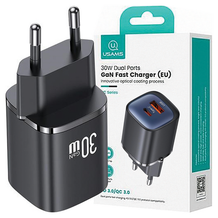 USAMS ŁADOWARKA CC254 30W USB-C DO TELEFONÓW APPLE IPHONE PD FAST CHARGING