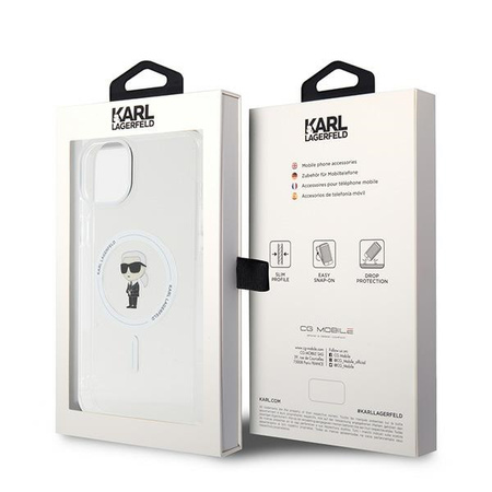 KARL LAGERFELD POKROWIEC HARDCASE DO IPHONE 15 PLUS 14 PLUS 6.7 Z IKONIKIEM