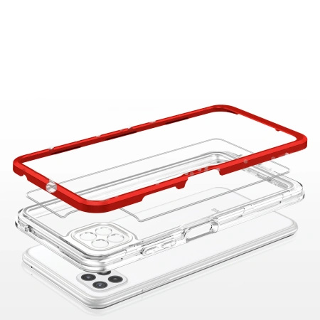 HURTEL ETUI POKROWIEC Z RAMKĄ CLEAR 3IN1 DO SAMSUNG GALAXY A22 5G ŻELOWY