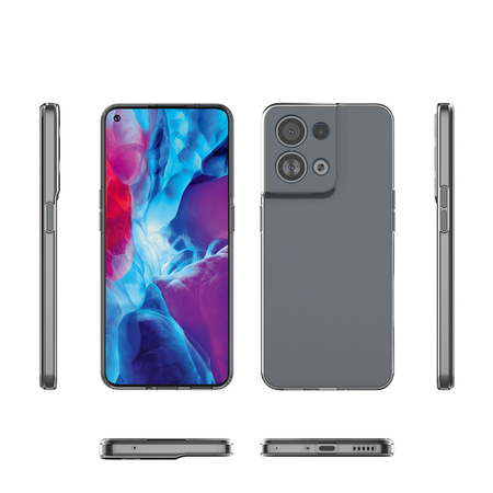 Ultra Clear 0.5mm etui Oppo Reno 8 cienki pokrowiec przezroczyste