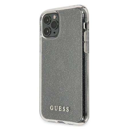 Guess GUHCN65PCGLSI iPhone 11 Pro Max srebrny/silver hard case Glitter