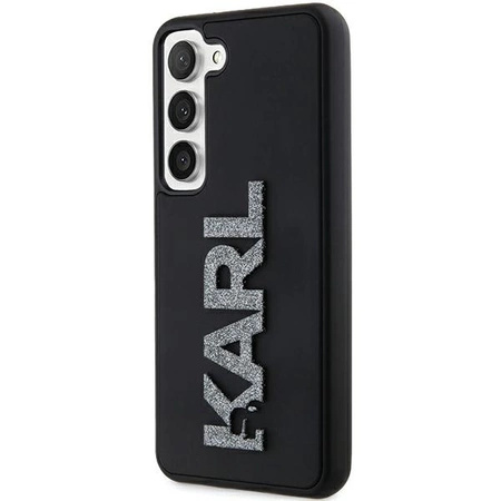 Etui Karl Lagerfeld 3D Rubber Glitter Logo na Samsung Galaxy S23+ - czarne