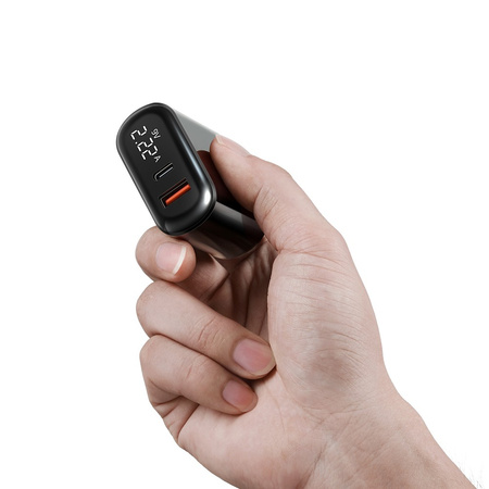 MCDODO SZYBKA ŁADOWARKA SIECIOWA DO TELEFONU 2X USB USB-C PD 20W MIERNIK