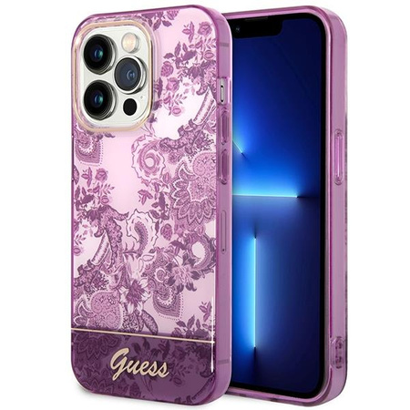 Guess GUHCP14XHGPLHF iPhone 14 Pro Max 6,7" fuksja/fuschia hardcase Porcelain Collection
