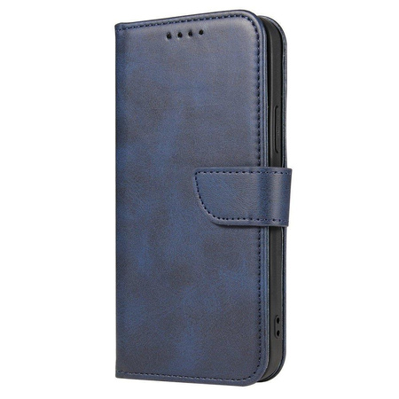 Magnet Case elegancki futerał etui pokrowiec z klapką i funkcją podstawki Poco M4 Pro 5G niebieski
