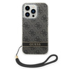 Guess GUOHCP14LH4STK iPhone 14 Pro 6,1" czarny/black hardcase 4G Print Strap