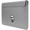 Etui Karl Lagerfeld Sleeve KLCS14SAKHPKG 14" - srebrne Saffiano Monogram Ikonik