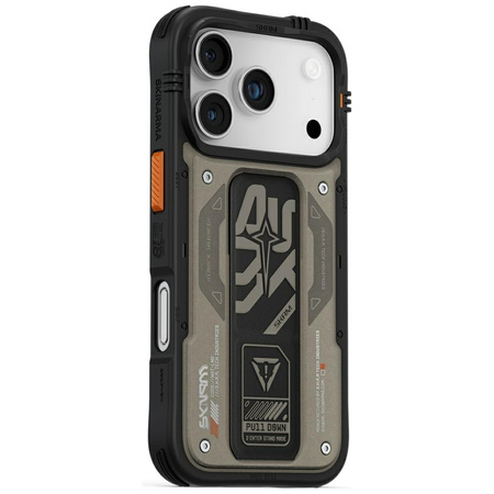 Etui Skinarma Aegis do iPhone 17 Pro     Magnetic Charging + Grip Stand szary