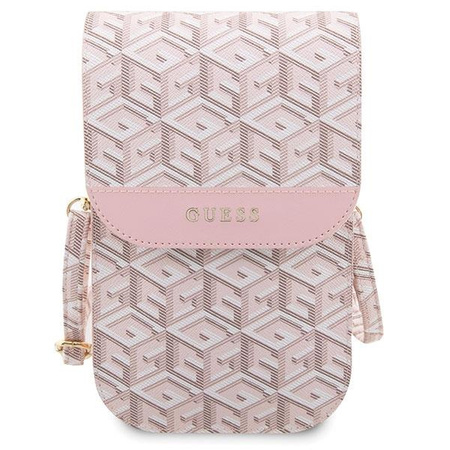 Torebka Guess GCube Stripe - różowa