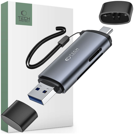 TECH-PROTECT CZYTNIK KART SD MICRO SD ADAPTER DO TELEFONÓW TABLETÓW USB 3.0