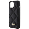Etui Guess Quilted Metal Logo na iPhone 15 - czarne