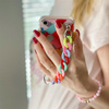 Color Chain Case żelowe elastyczne etui z łańcuchem łańcuszkiem zawieszką do Xiaomi Redmi Note 10 / Redmi Note 10S wielokolorowy (1)
