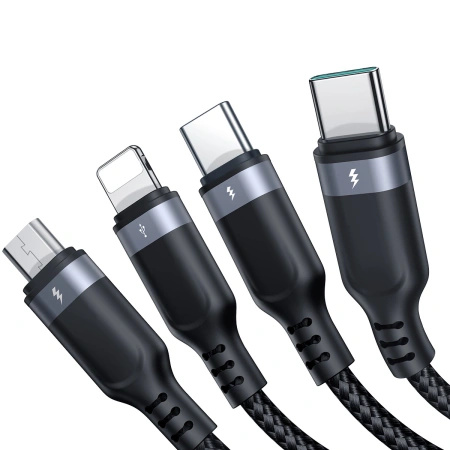 JOYROOM KABEL 4W1 DO ŁADOWANIA 2 X USB-C DO LIGHTNING MICRO DO TRANSMISJI