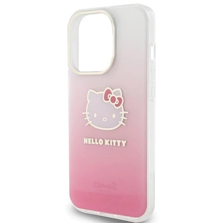 Etui Hello Kitty IML Gradient Electrop Kitty Head na iPhone 14 Pro - różowe
