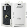 DKNY ETUI DO IPHONE 15 PLUS 6.7 QUILTED STACK LOGO WERSJA CZARNA POKROWIEC