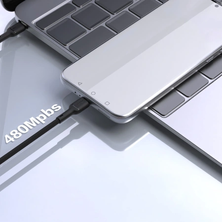 DUDAO KABEL PRZEJŚCIÓWKA USB-C 240W PD 1,2M DO ŁADOWANIA TELEFONÓW