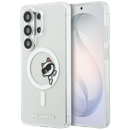 Etui Karl Lagerfeld IML Peekaboo Choupette MagSafe do Samsung Galaxy S26 Ultra przezroczysty