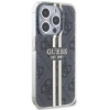 Etui Guess IML 4G Gold Stripe na iPhone 15 Pro - czarne